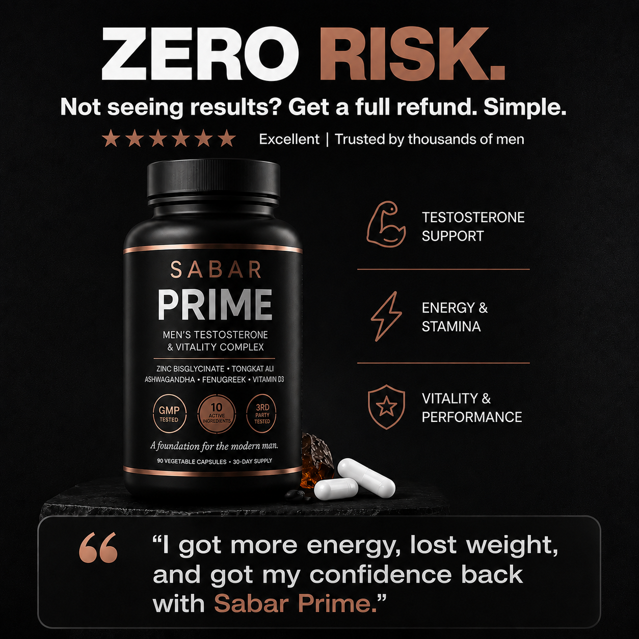 SABAR PRIME — Men's Testosterone & Vitality Complex